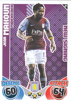 Jean Makoun Aston Villa 2010/11 Topps Match Attax New Signing #N2